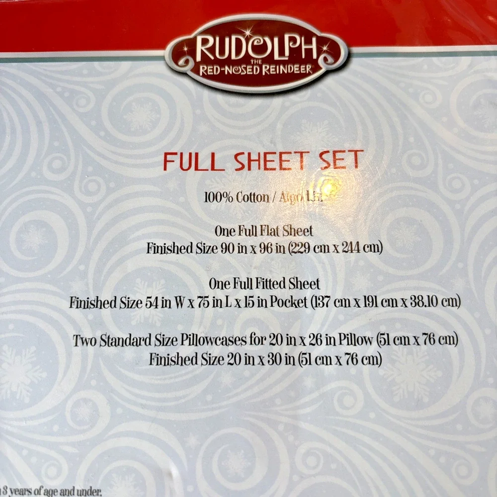 Rudolph The Red Nose Reindeer FULL Sheet Set New Christmas Santa Clarice NEW